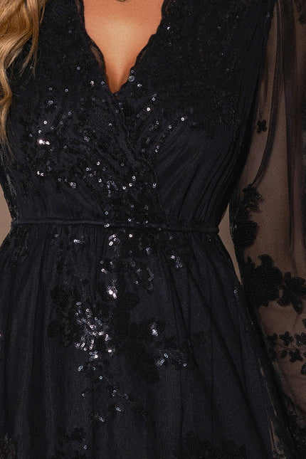 Robe Noire Et Strass - gallery 3