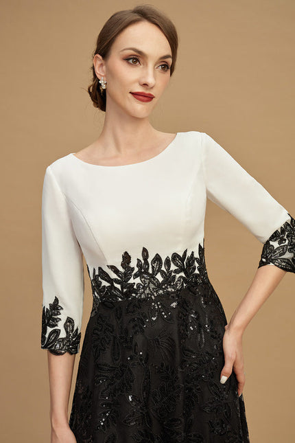 Robe Élégante Bicolore À Sequins - gallery 6