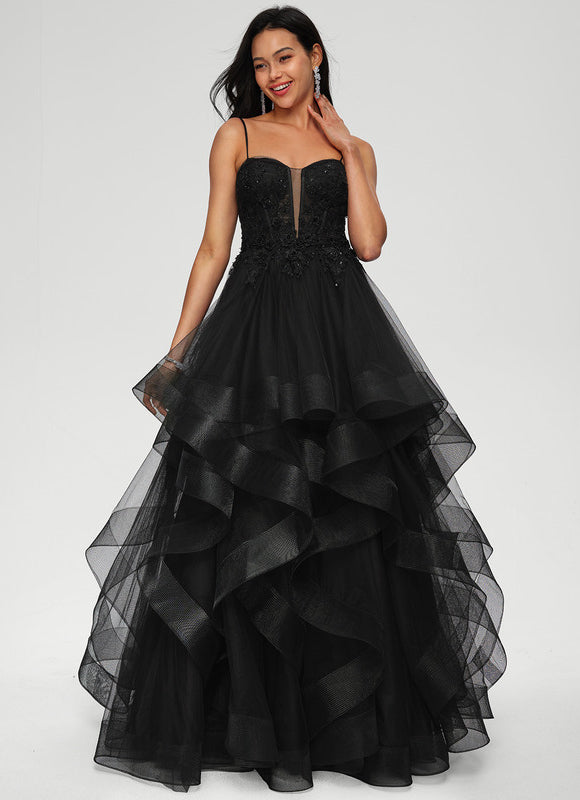 Robe De Bal Tulle À Volants