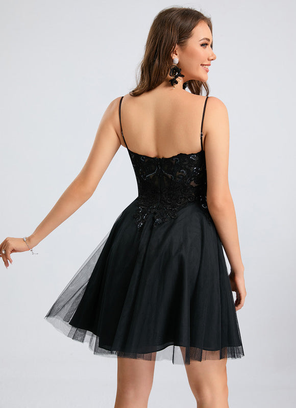 Robe De Bal Tulle Brodée Élégante - gallery 1