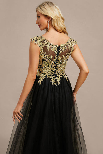 Robe Longue Noire A Bretelle - gallery 7