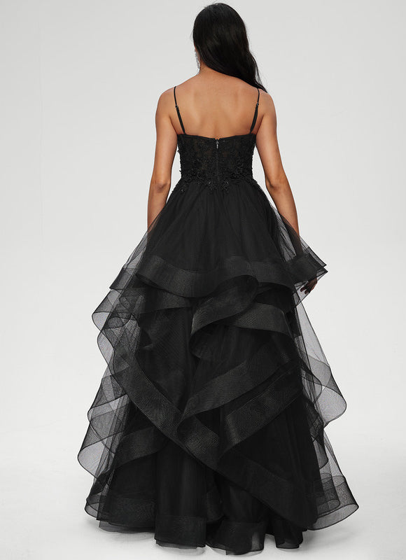 Robe De Bal Tulle À Volants - gallery 4