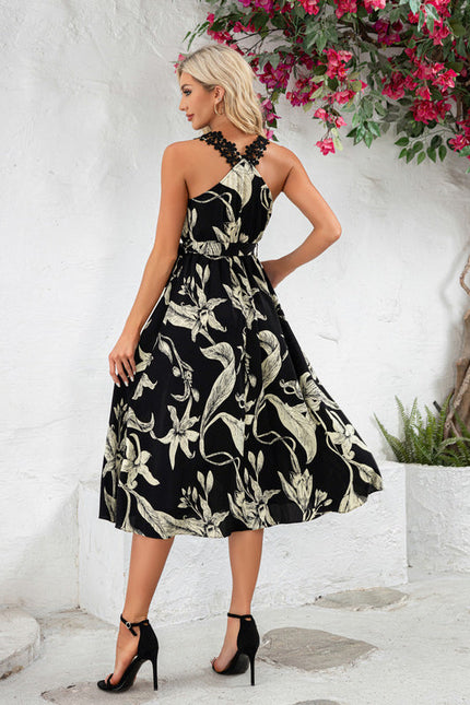 Robe Fleurie Chic Col V Midi - gallery 3