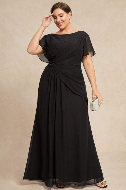 Robe Élégante Mousseline Avec Drapés - gallery 7