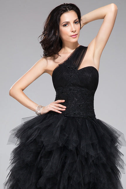 Robe De Bal Tulle Asymétrique Élégante - gallery 6