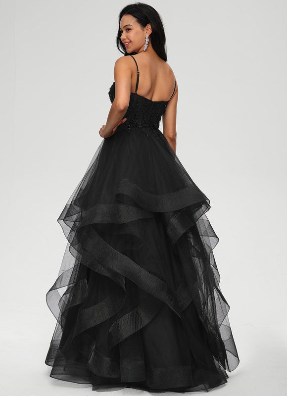 Robe De Bal Tulle À Volants - gallery 3