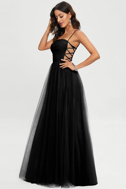 Robe De Bal Tulle Élégante Noire - gallery 5