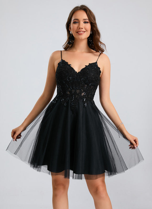 Robe De Bal Tulle Brodée Élégante