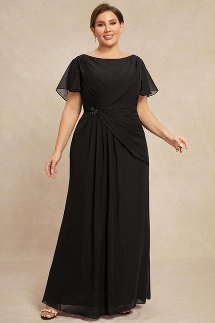 Robe Élégante Mousseline Avec Drapés - gallery 9