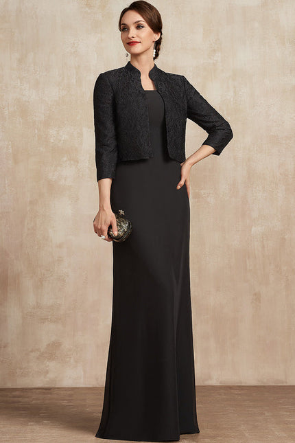 Robe Élégante Avec Boléro Noir