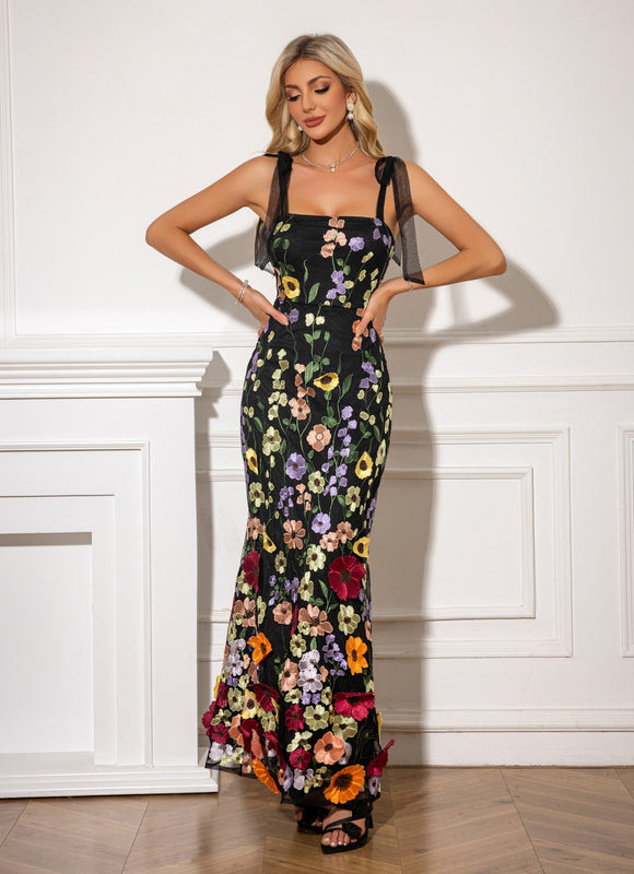 Robe Longue Petite Fleurs Chic - gallery 3