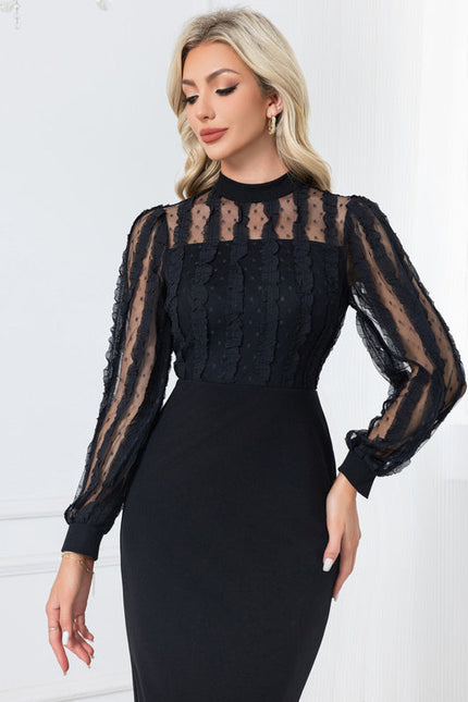 Robe Noire Plumetis - gallery 5