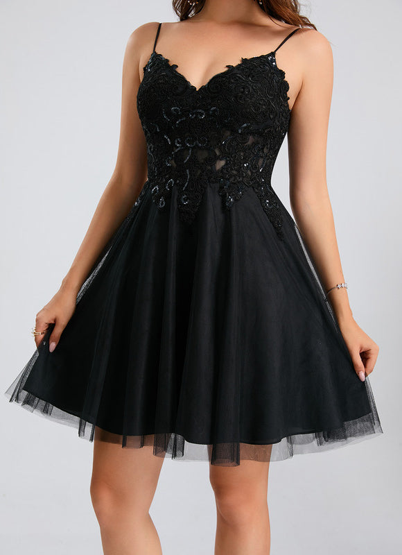 Robe De Bal Tulle Brodée Élégante - gallery 6