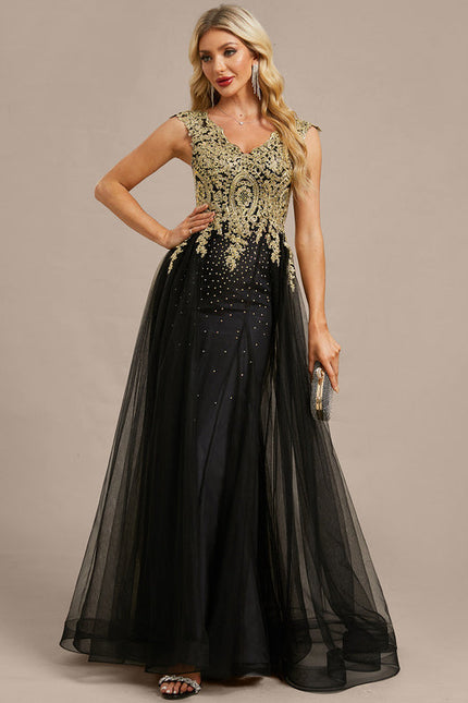 Robe Longue Noire A Bretelle - gallery 4