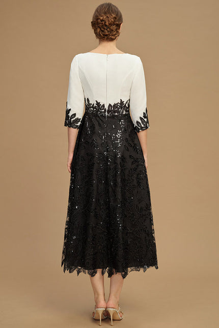 Robe Élégante Bicolore À Sequins - gallery 2