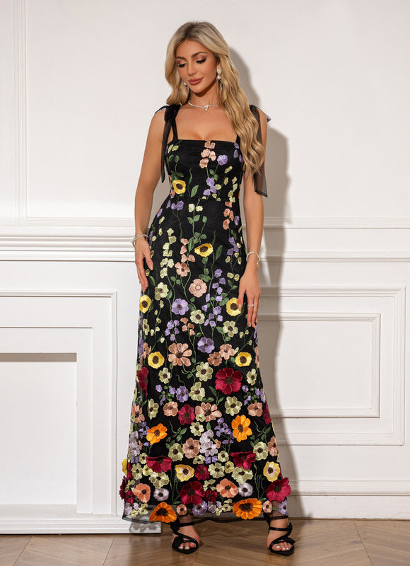 Robe Longue Petite Fleurs Chic - gallery 5