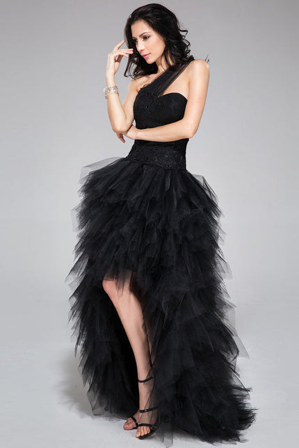 Robe De Bal Tulle Asymétrique Élégante - gallery 2