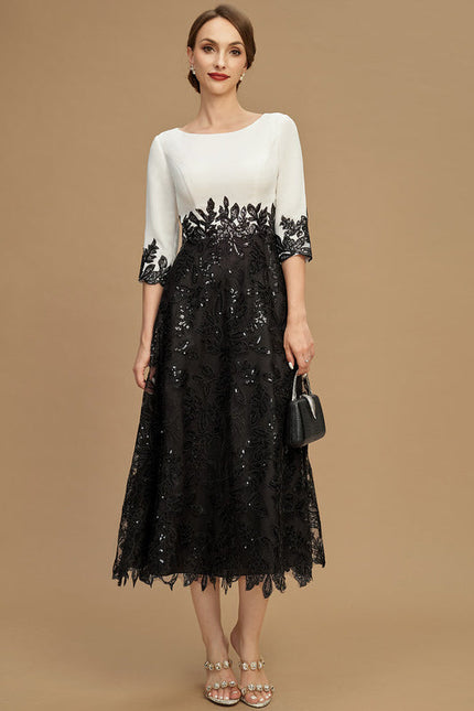 Robe Élégante Bicolore À Sequins