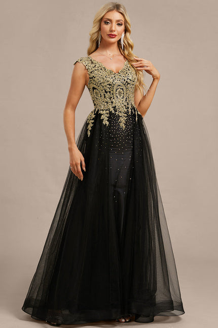 Robe Longue Noire A Bretelle - gallery 5