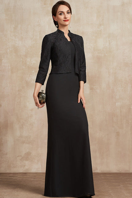 Robe Élégante Avec Boléro Noir - gallery 3