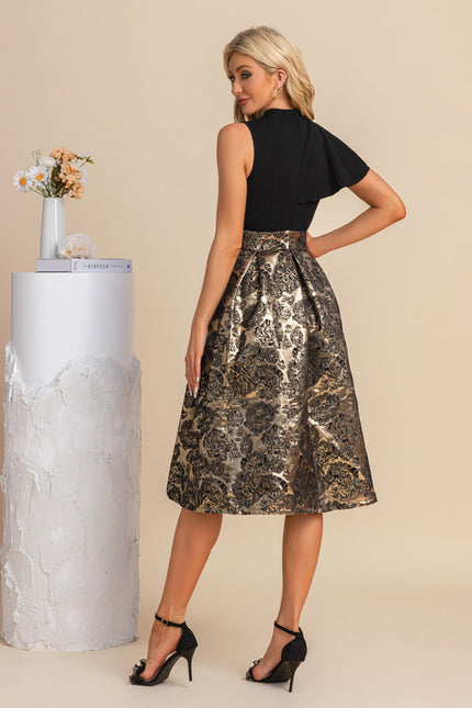 Robe Midi Florale À Volants Élégante - gallery 7
