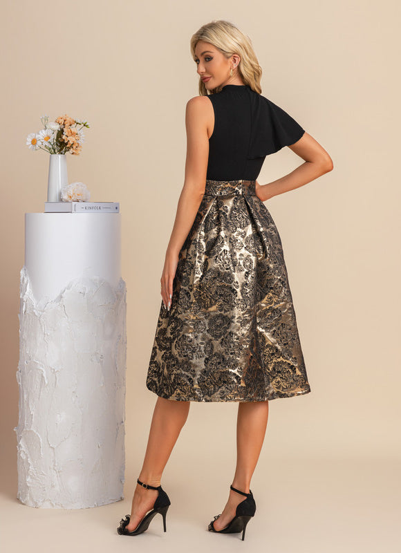Robe Midi Florale À Volants Élégante - gallery 7