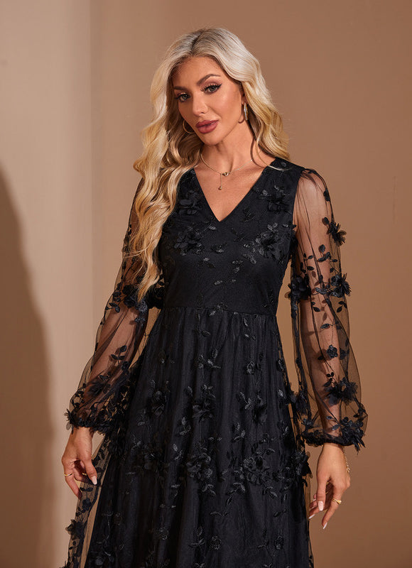Robe Noire En Voile - gallery 3