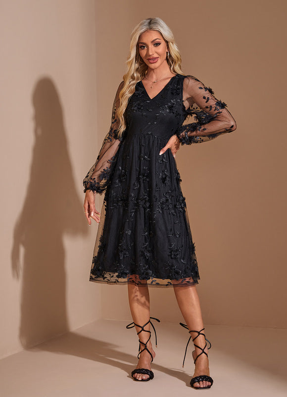 Robe Noire En Voile - gallery 5