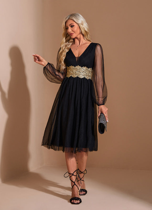Robe Noire En Voile - gallery 3