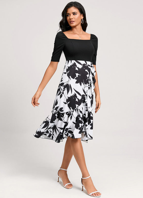 Robe Bicolore Noire Et Blanche - gallery 5