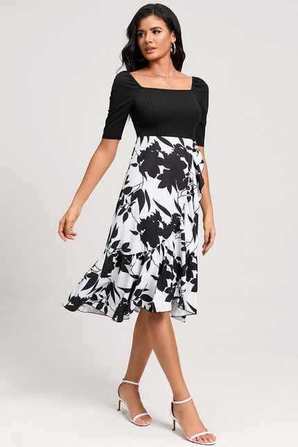 Robe Bicolore Noire Et Blanche - gallery 5