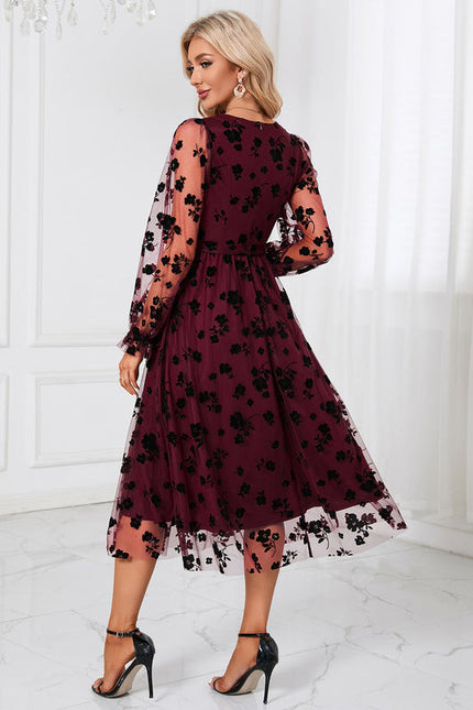 Robe Noire En Tulle Floral - gallery 8