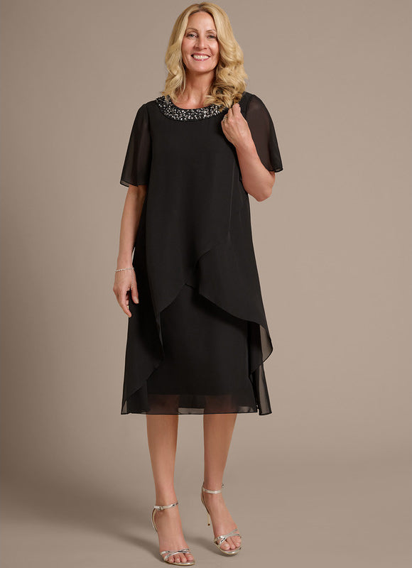 Robe Trapèze Noire Luxe - gallery 3
