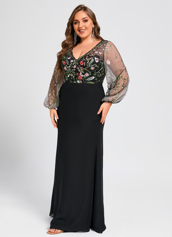 Robe Élégante À Manches Bouffantes - gallery 8