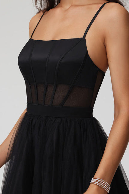 Robe Trapèze Tulle Satinée Élégante - gallery 8