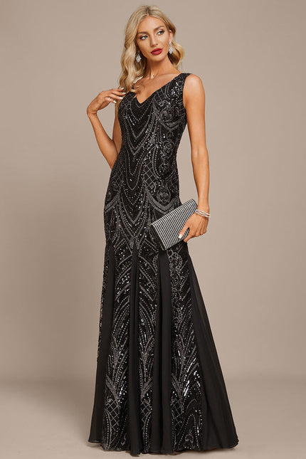 Robe Sirène Glamour À Sequins