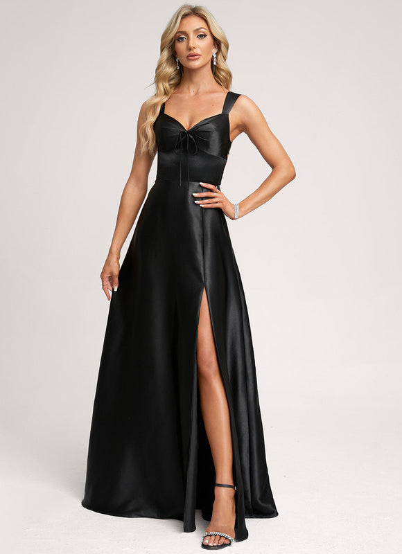 Robe Longue Noire Sans Manche - gallery 6