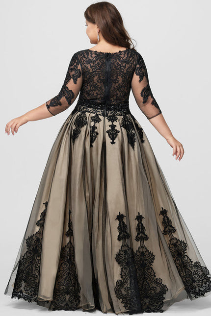 Robe De Bal Tulle Brodé Noir - gallery 6
