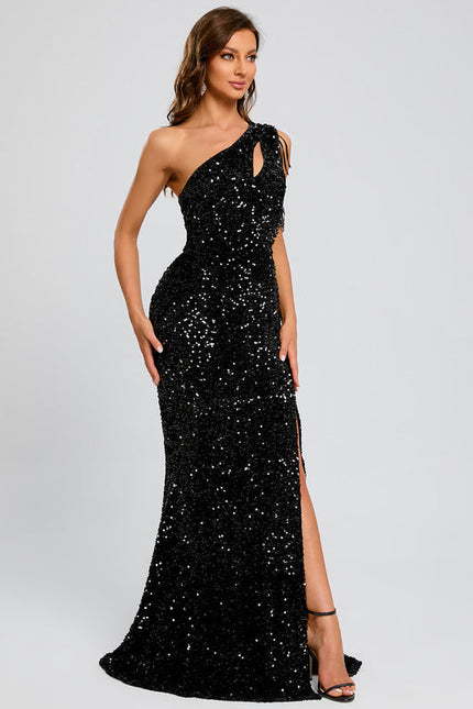 Robe Noire Luxe Pailletée - gallery 1