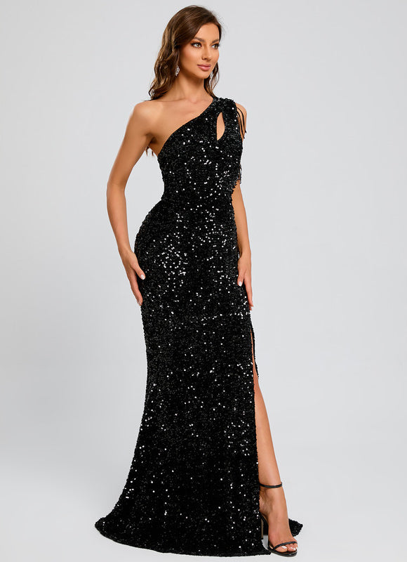 Robe Noire Luxe Pailletée - gallery 1