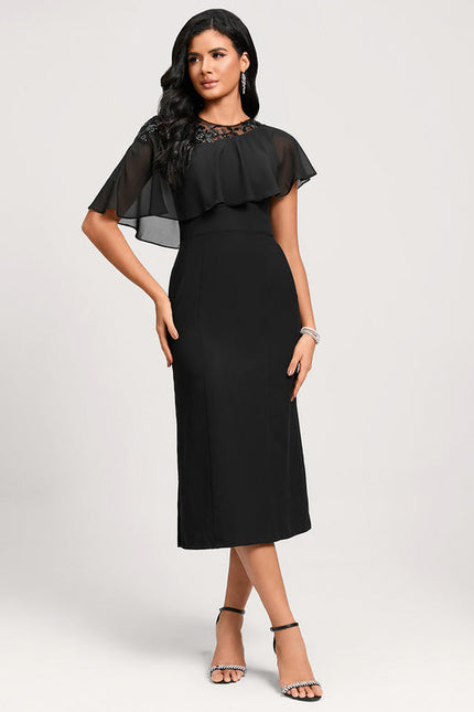 Robe Chic Mousseline À Appliques - gallery 2