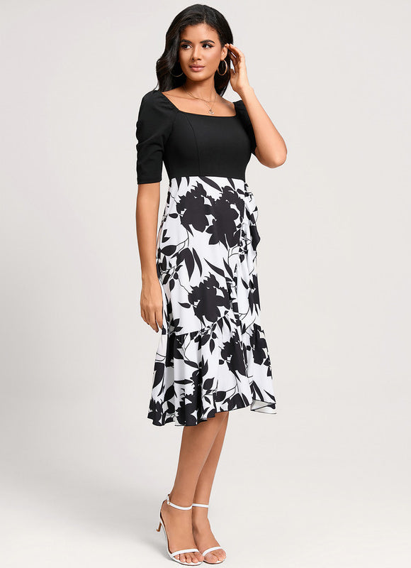 Robe Bicolore Noire Et Blanche - gallery 1