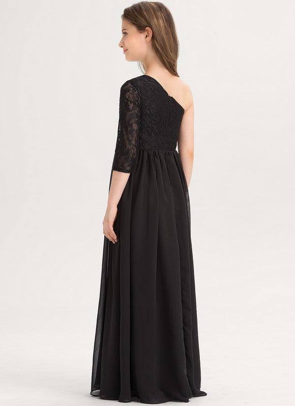 Robe Demoiselle D'Honneur Asymétrique Chic - gallery 3