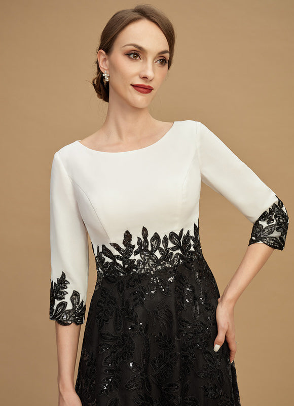 Robe Élégante Bicolore À Sequins - gallery 6