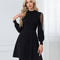 Robe Noire Manche Transparente