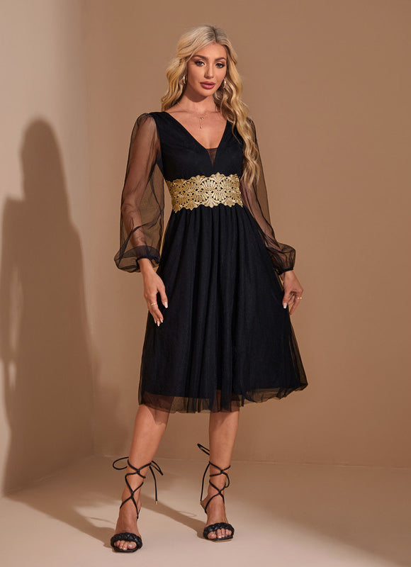 Robe Noire En Voile - gallery 5