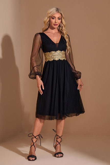 Robe Noire En Voile - gallery 5