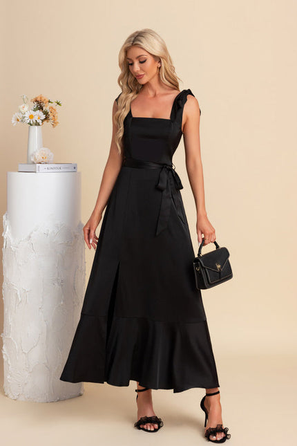 Robe Noire Princesse Satinée - gallery 3