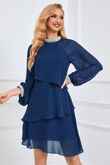 Robe Chic Volants Perles Élégante - gallery 8