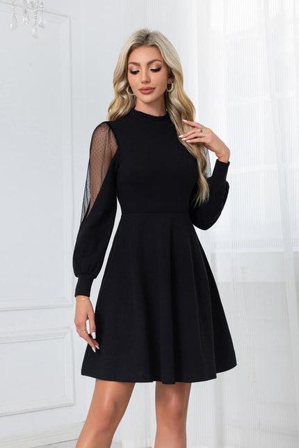 Robe Noire Manche Transparente - gallery 2